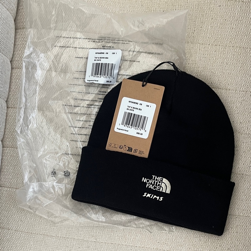 SKIMS/The North Face Black Knit Beanie